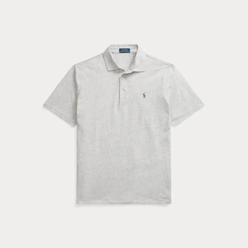 Polo Ralph Lauren NWT Classic Fit Cotton-Linen Mesh Polo Shirt Andover Heather X